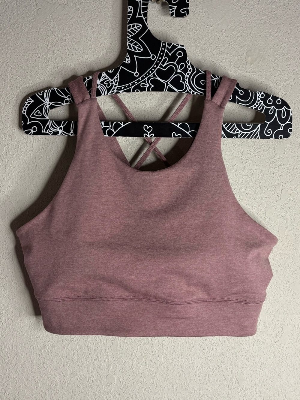 Vuori Juno Sports Bra size large rose heather VW136
